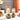 Modern Gold Hurricane Glass Candle Stand Pair
