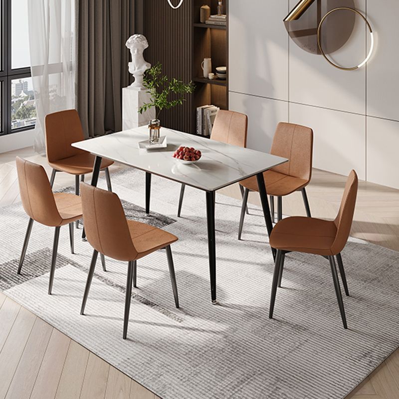 Contemporary Rectangle Dining Table for Family Gatherings – CharmyDecor