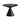Modern Round-Top Pedestal Side Table Black