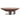 Modern Rounded Wood Coffee Table with Steel Base