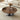Modern Rounded Wood Coffee Table with Steel Base