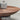 Modern Rounded Wood Coffee Table with Steel Base