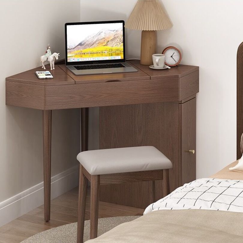 Versatile Wooden Corner Dressing Table with Ample Storage – CharmyDecor
