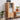 Natural Solid Wood Cabinet with Glass Door