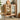 Nordic Natural Rectangular Sideboard with Glass Sliding Doors
