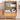 Nordic Natural Rectangular Sideboard with Glass Sliding Doors