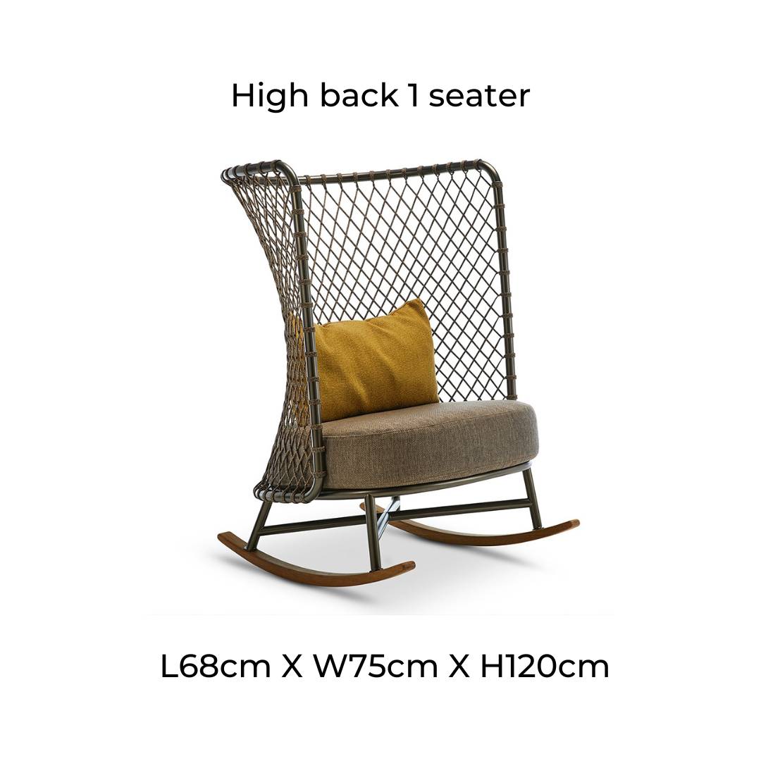 Nordic Woven Outdoor Rocking Chair Set for Patios – CharmyDecor
