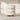 White Round Upholstered Boucle Vanity Stool
