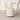 White Round Upholstered Boucle Vanity Stool