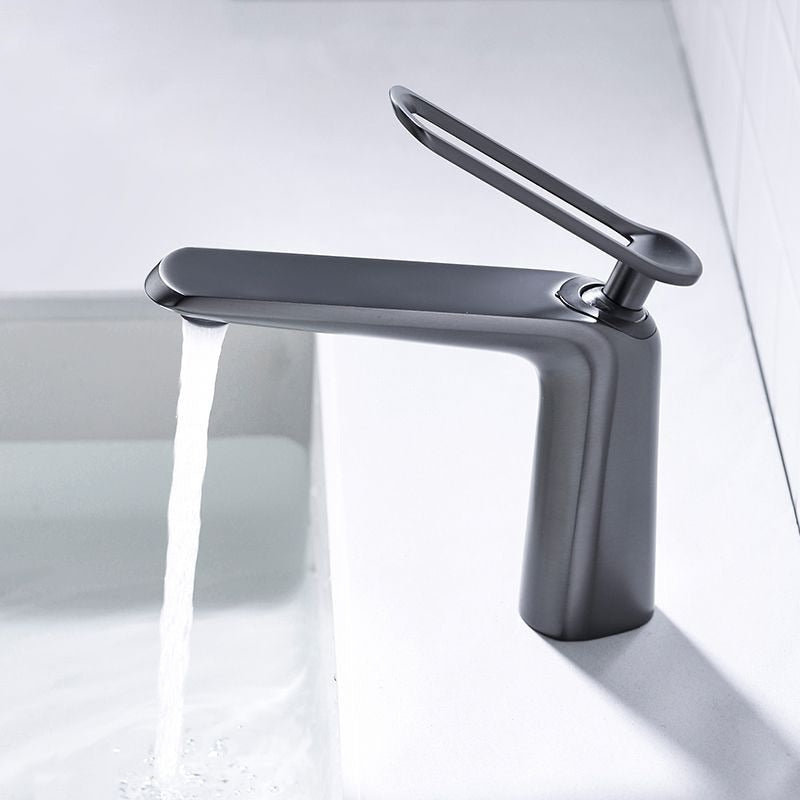 A modern faucet, a cold/hot water mixer tap, for bathroom and