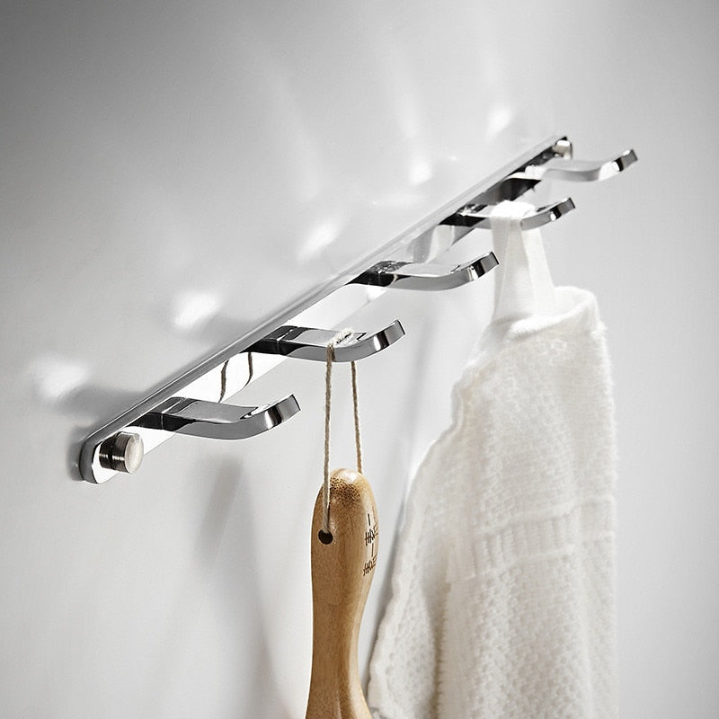 Black Golden Folding Robe Hooks Towel Hanger Nail Free Installation Wall  Rack Hooks Coat Clothes Holder for Bathroom Kitchen