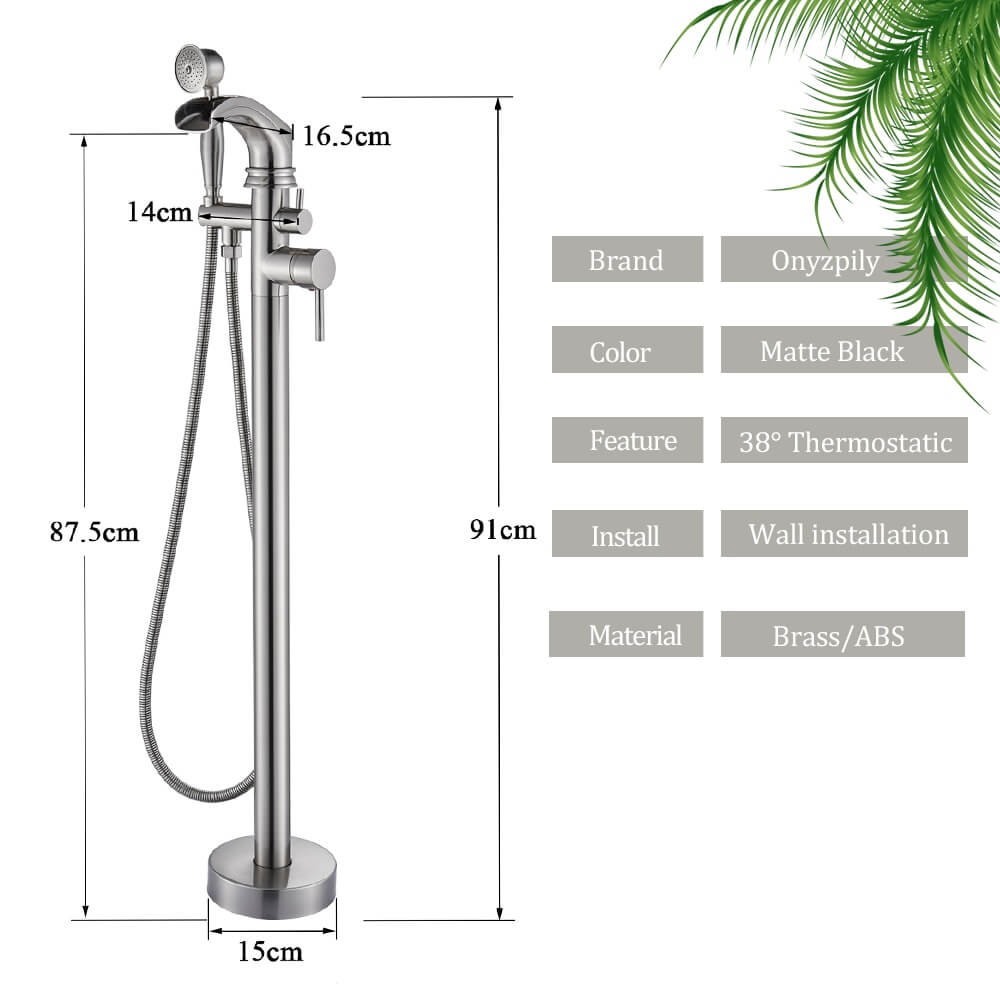 Dual Function Waterfall Floor Mounted Faucet – CharmyDecor
