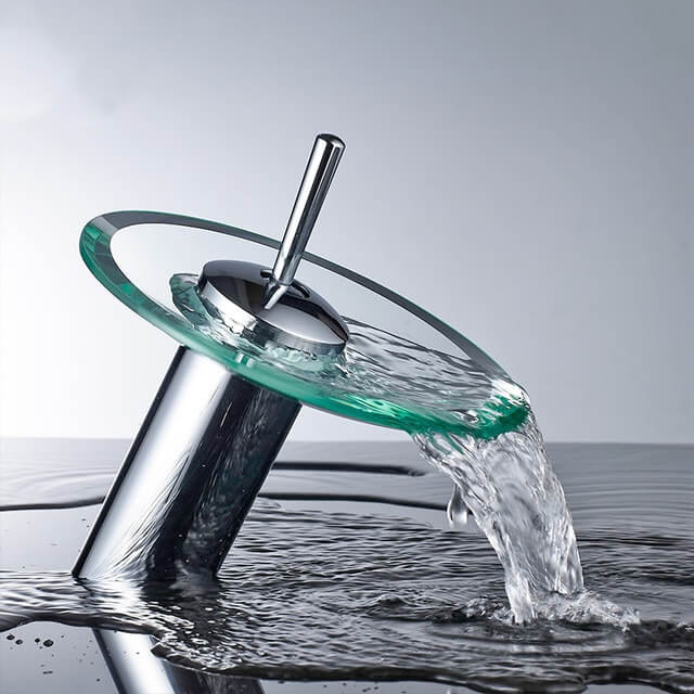 Transparent Waterfall Glass Bathtub Faucet - CharmyDecor- CharmyDecor