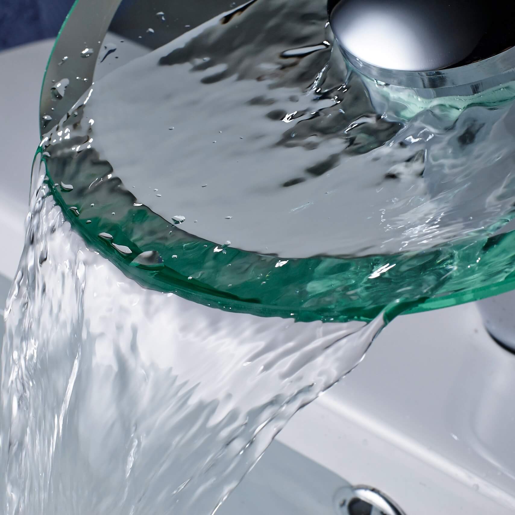 Stylish Transparent Glass Waterfall Bathtub Faucet – CharmyDecor