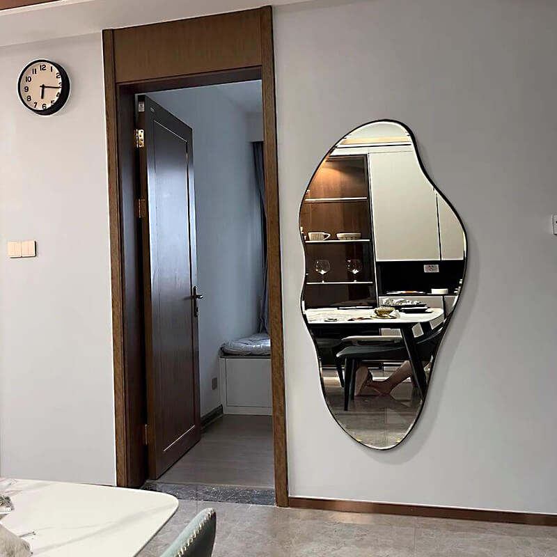 Frameless Asymmetrical Wavy Wall Mirror - Stylish Decor – CharmyDecor