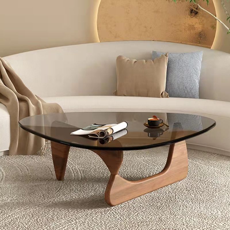 Wooden Coffee Table with Sliding Rail Doors – CharmyDecor