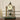 Retro Metal & Marble Round Table Top Clock
