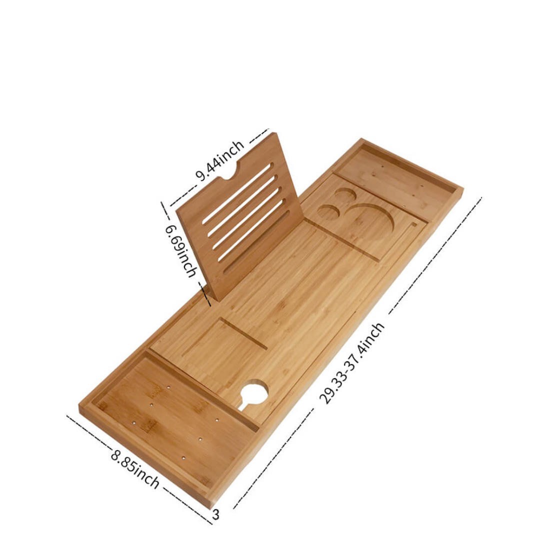 Adjustable Stainless Steel Bathtub Caddy Tray- CharmyDecor