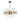 Contemporary Glass Chandelier in Brass