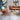 Orange Velvet Ottoman Bench