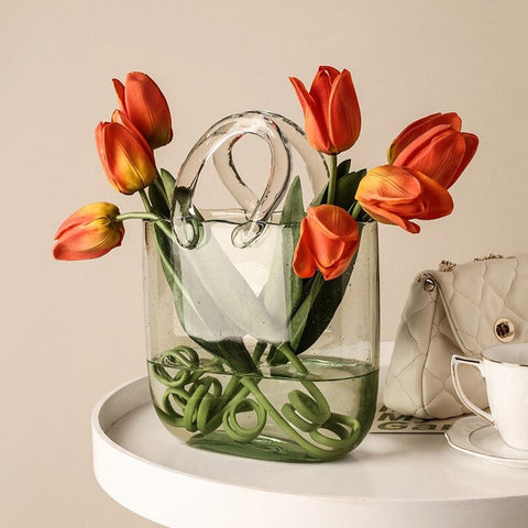 Creative Glass Bag Flower Vase