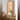 French Arched Carved Wood Floor Mirror